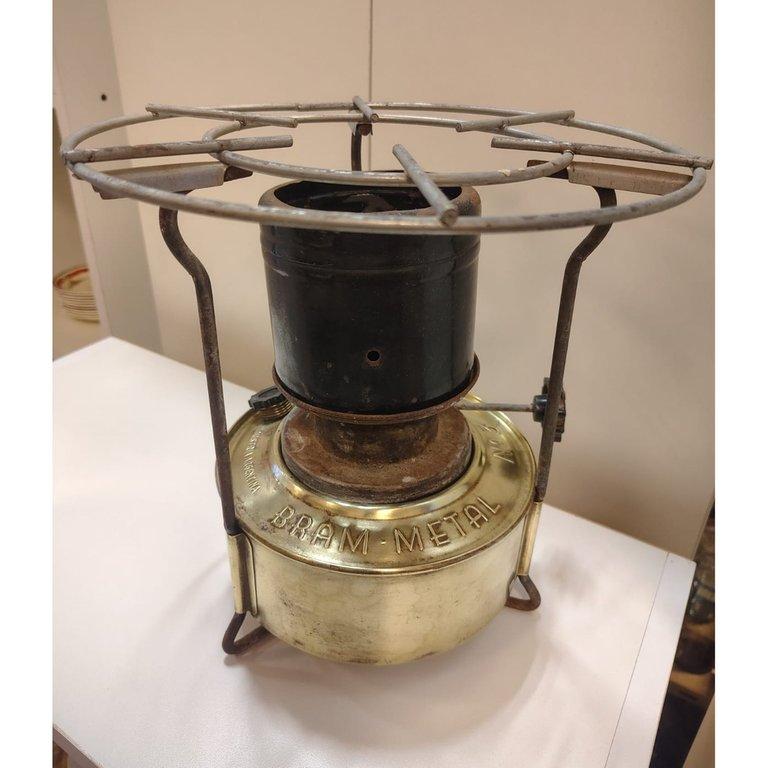 Antiguo Calentador Anafe a Kerosene Bram Metal N° 3 Bronce Industria Argentina