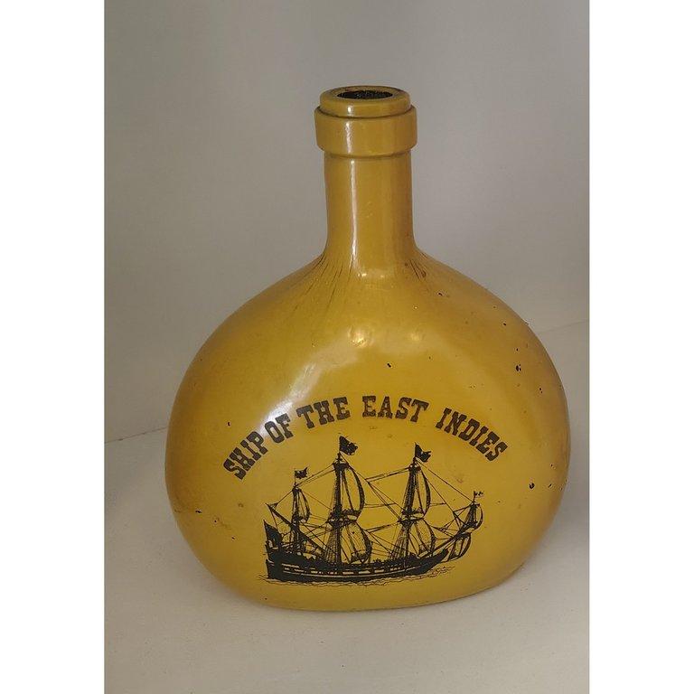 Botellón Decantador De Cerámica Ship Of The East Indies Vintage Década 1970-1980