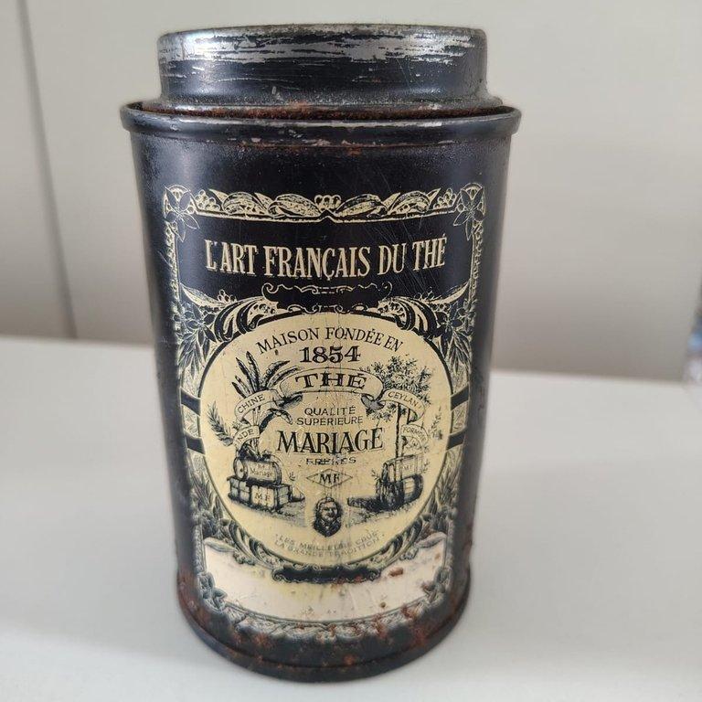 Antigua Lata De Té Mariage Frères París Hojalata Francia
