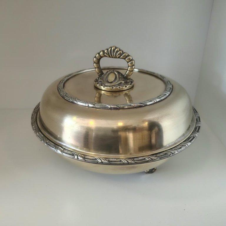 Fuente Guisera Con Tapa Platería Toledo Alpaca
