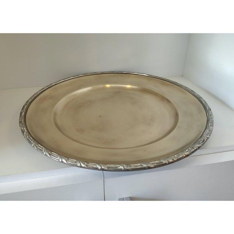 Bandeja Plato De Sitio Toledo Platería Vintage Industria Argentina