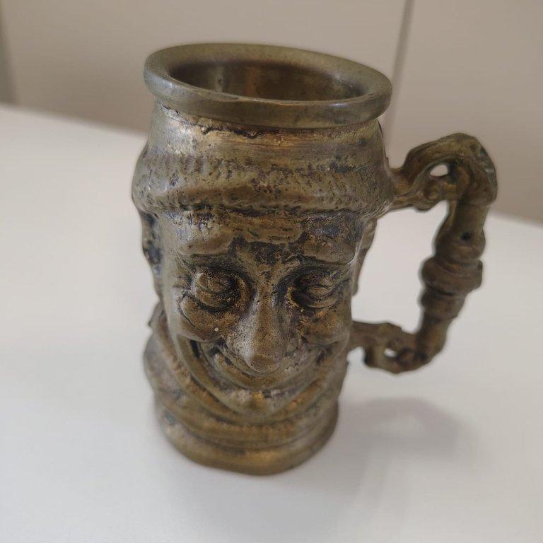 Chopp Miniatura Bronce Jester Bufón Vintage